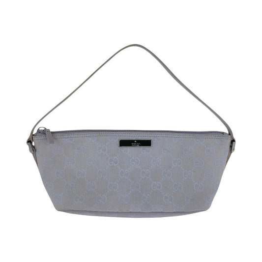 GUCCI Handbag 7198 GG canvas, leather gray Handbag accessory pouch Women Used Authentic