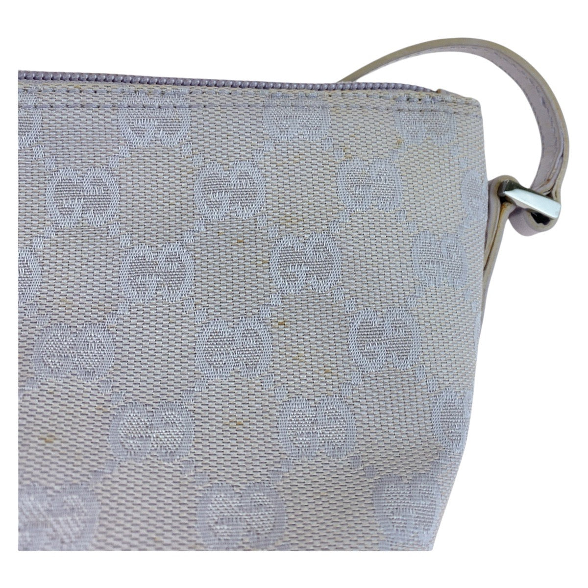 GUCCI Handbag 7198 GG canvas, leather gray Handbag accessory pouch Women Used Authentic