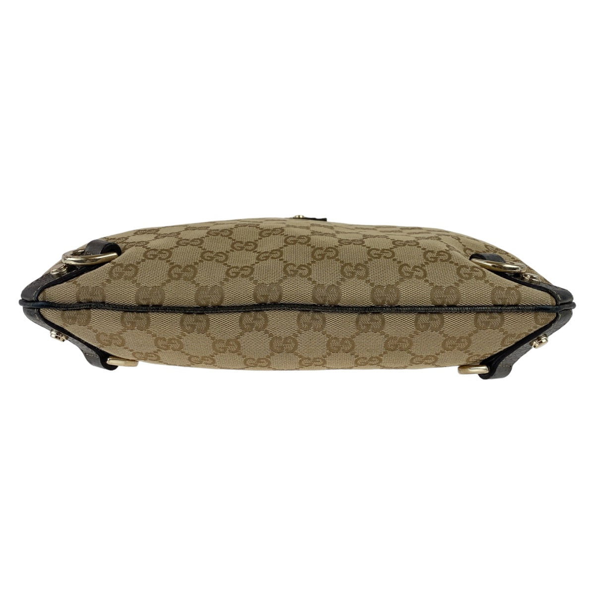 GUCCI Shoulder Bag 131326 GG canvas, leather Beige Brown Gold Metal Crossbody Shoulder Bag Pochette Abbey GG pattern Women Used Authentic