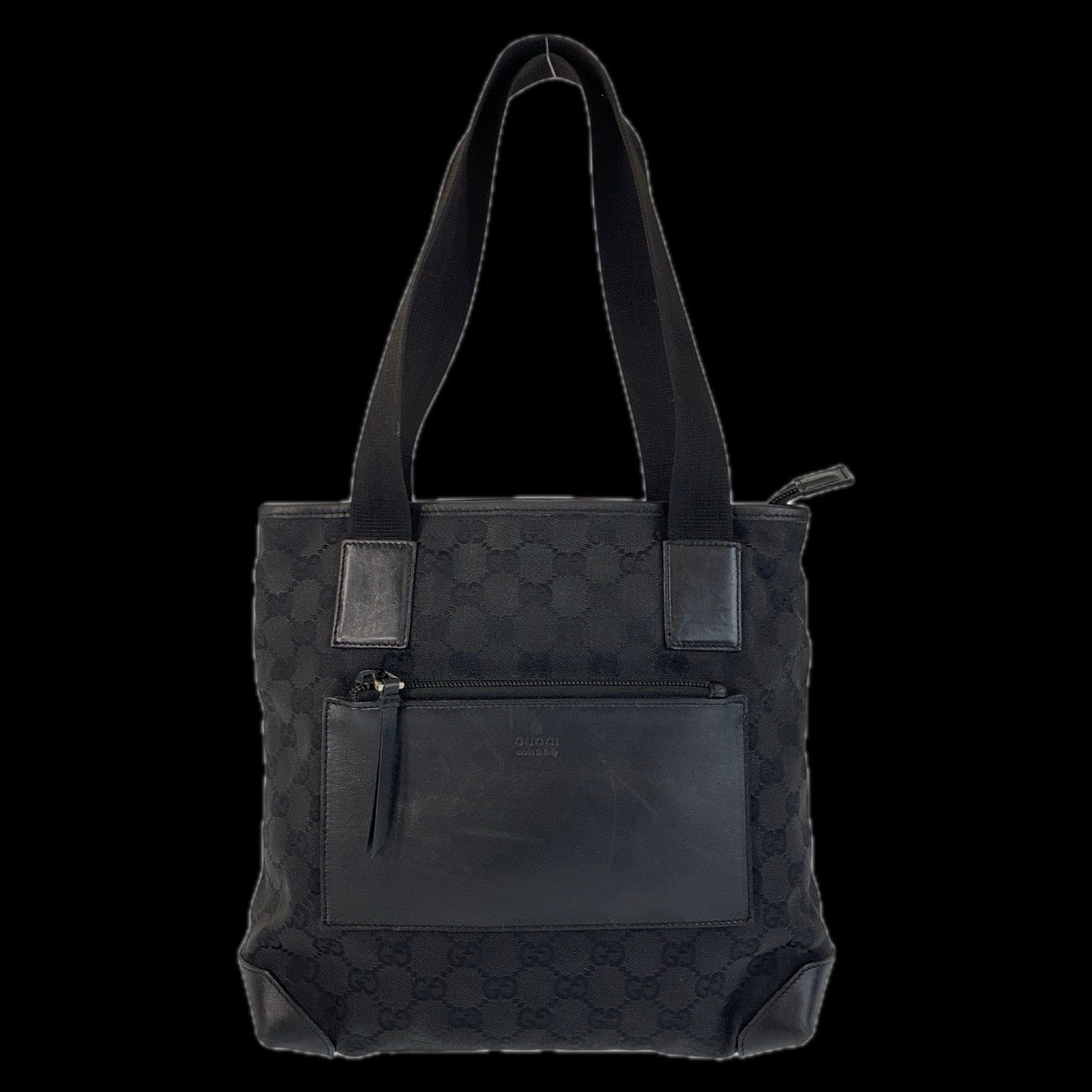 GUCCI Tote Bag 28893 GG canvas, leather black Tote Bag Shoulder Bag mens(Unisex) Used Authentic