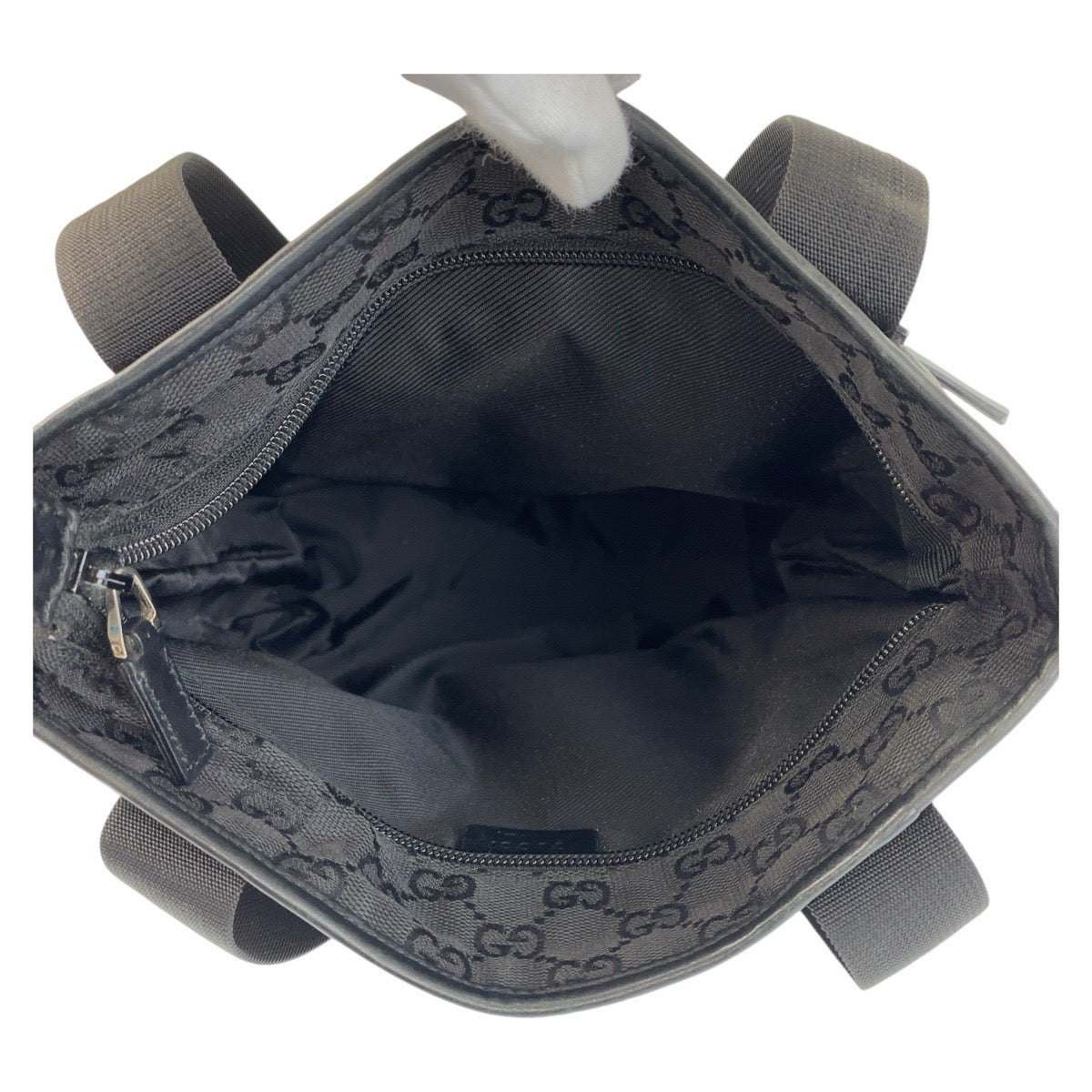 GUCCI Tote Bag 28893 GG canvas, leather black Tote Bag Shoulder Bag mens(Unisex) Used Authentic