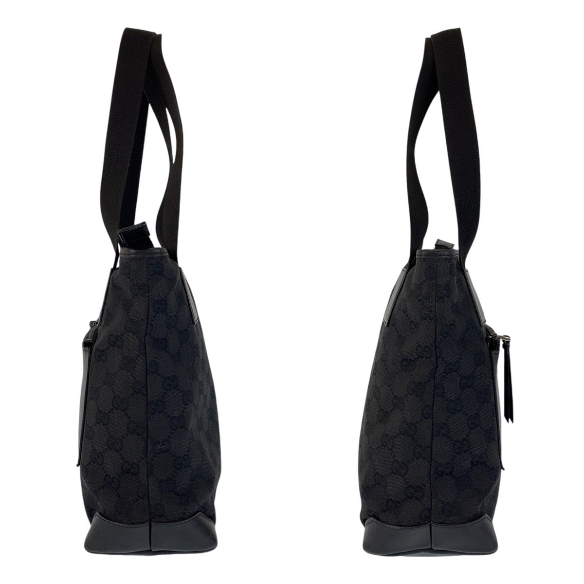 GUCCI Tote Bag 28893 GG canvas, leather black Tote Bag Shoulder Bag mens(Unisex) Used Authentic