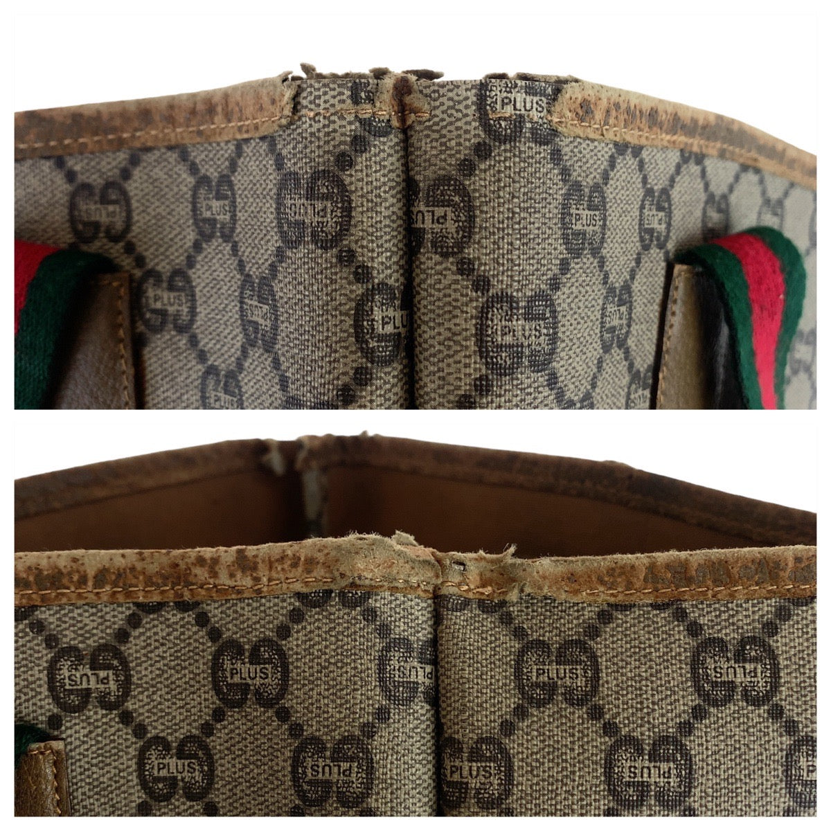GUCCI Tote Bag GG Supreme Canvas beige GG Plus Sherry Line GG Supreme Old Gucci