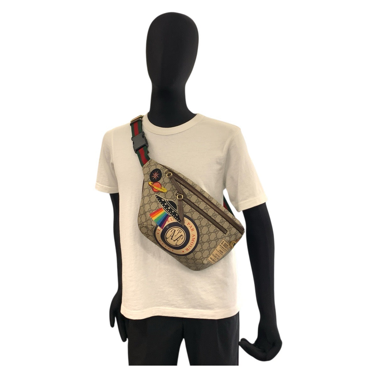 GUCCI Sling bag 529711 GG Supreme Canvas Beige brown Courier Sherry Line