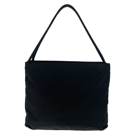 PRADA Tote Bag Nylon black Tote Bag Shoulder Bag Test Triangle With logo Women Used Authentic