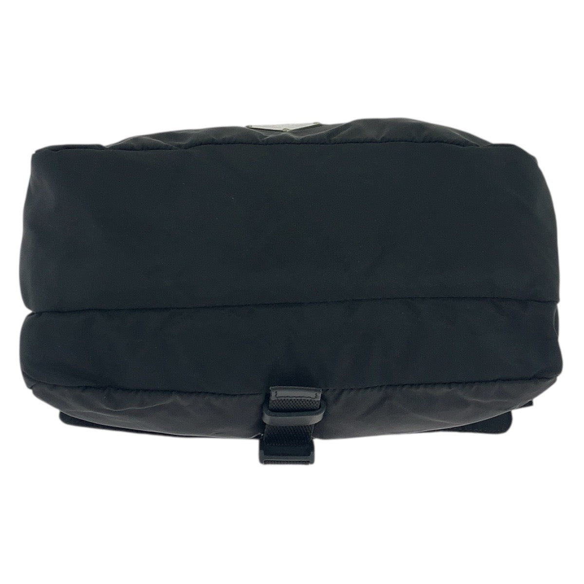 PRADA Shoulder Bag Nylon Black Black SilverMetal Test Triangle With logo