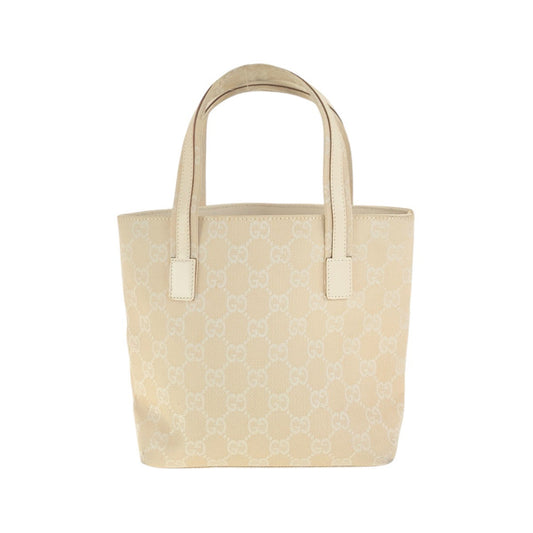 GUCCI Tote Bag 002.1079 GG canvas Beige Ivory Tote Bag handbag Women Used Authentic