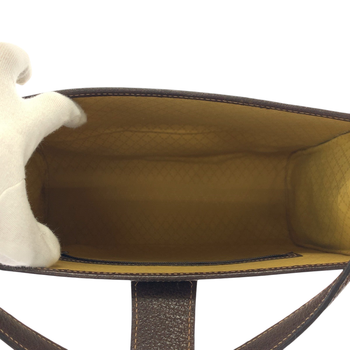 GUCCI Shoulder Bag GG Supreme Canvas Beige Brown Gold Metal Shoulder Bag Shoulder Bag Old Gucci Women Used Authentic