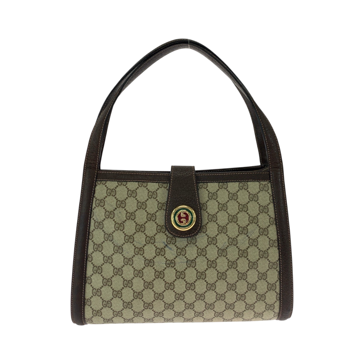 GUCCI Shoulder Bag GG Supreme Canvas Beige Brown Gold Metal Shoulder Bag Shoulder Bag Old Gucci Women Used Authentic