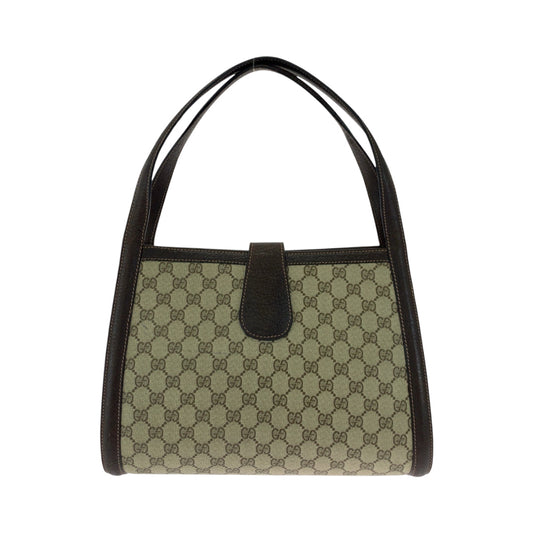 GUCCI Shoulder Bag GG Supreme Canvas Beige Brown Gold Metal Shoulder Bag Shoulder Bag Old Gucci Women Used Authentic