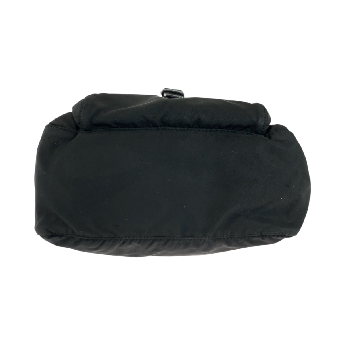PRADA Shoulder Bag Nylon Black SilverMetal Shoulder Bag pochette Test Triangle With logo Women Used Authentic