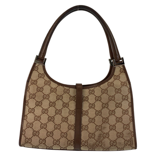 GUCCI Handbag 002 1068 GG canvas Beige Brown SilverMetal Jackie