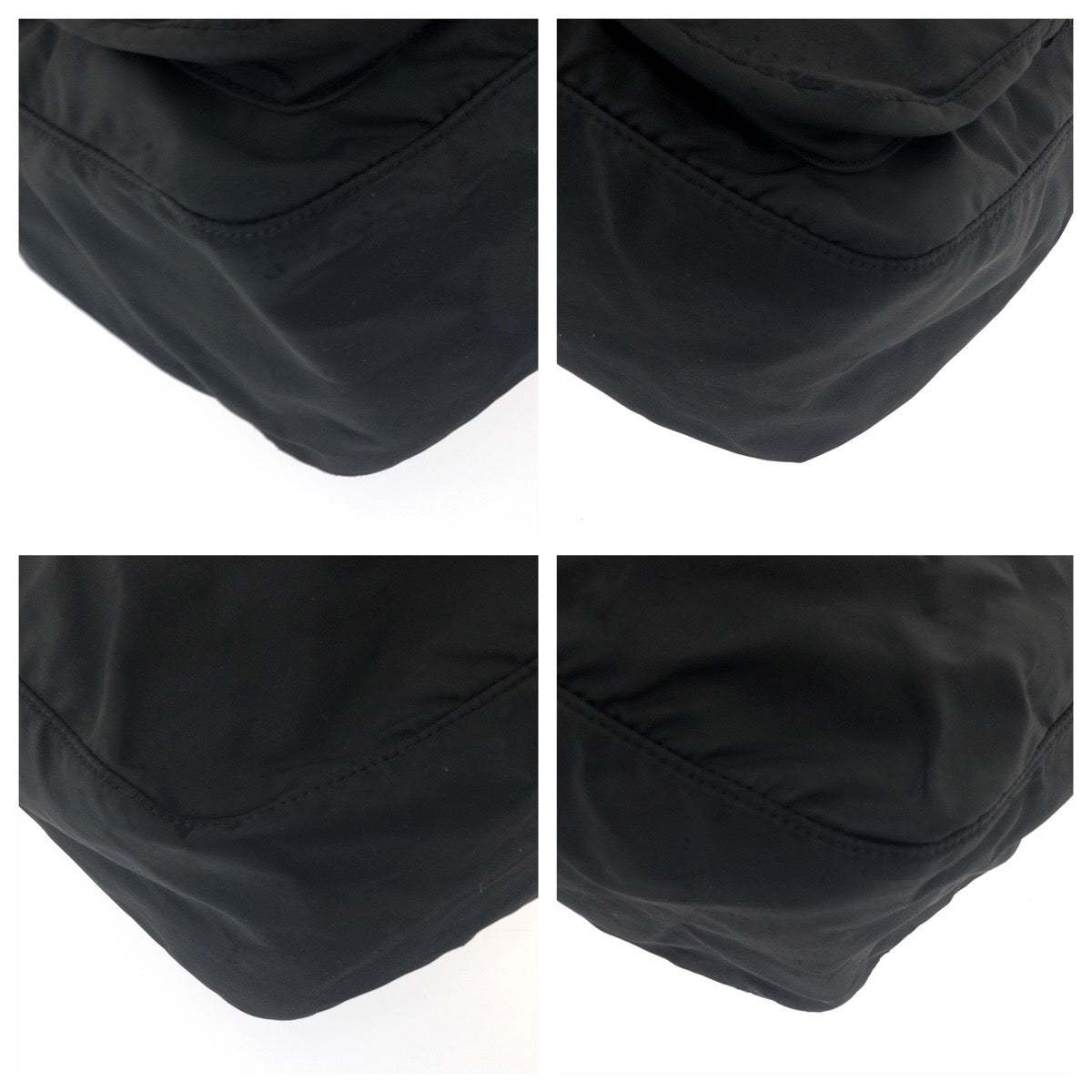 PRADA Shoulder Bag Nylon black Jolder Bag Messenger Bag Test Triangle With logo Women Used Authentic