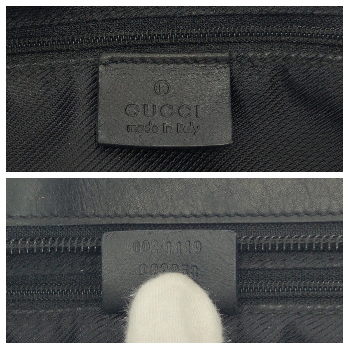 GUCCI Tote Bag 002 1119 GG canvas Black SilverMetal Tote Bag handbag Women Used Authentic