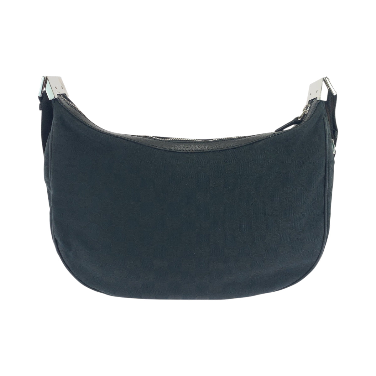 GUCCI Shoulder Bag 122790 GG canvas Black SilverMetal Shoulder Bag Crossbody Women Used Authentic