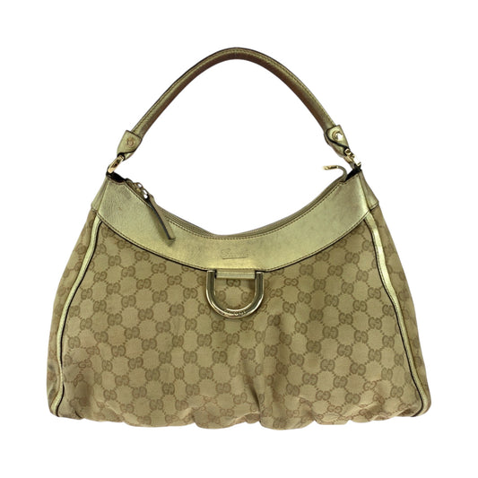 GUCCI Shoulder Bag 189833 GG canvas Beige gold Abbey