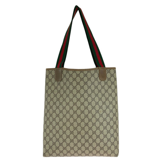 GUCCI Tote Bag 39 02 003 GG Supreme Canvas Beige brown Sherry Line Old Gucci