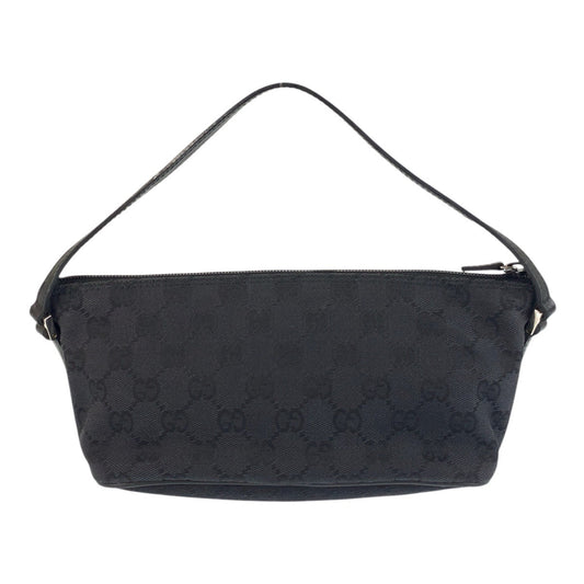 GUCCI Handbag 039 1103 GG canvas, leather Black SilverMetal Handbag accessory pouch Women Used Authentic