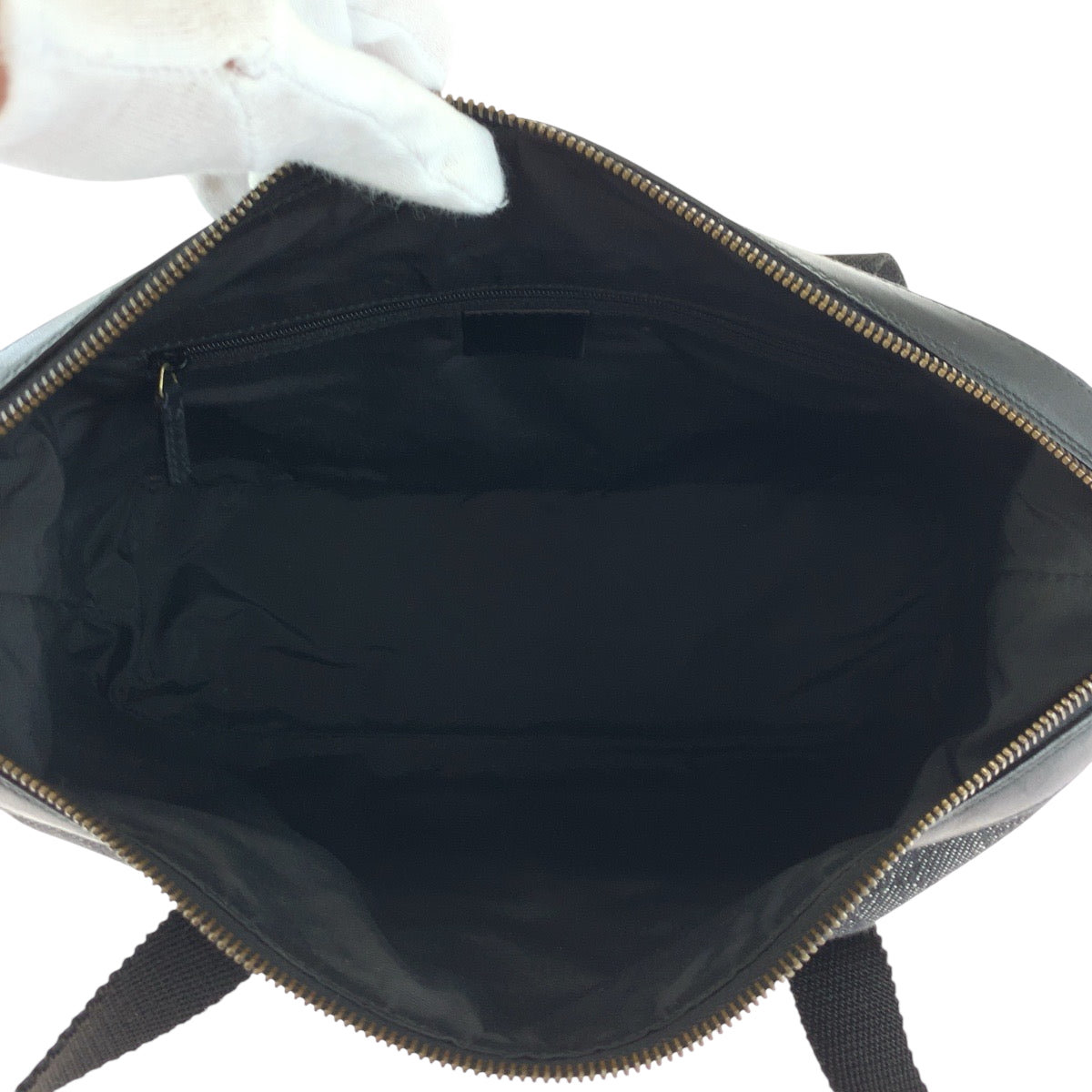 GUCCI Shoulder Bag 92734 GG canvas Black GoldMetal Shoulder Bag Boston Duffel bag Handbag Women Used Authentic