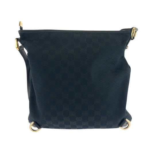 GUCCI Shoulder Bag 131326 GG canvas Black GoldMetal Shoulder Bag Crossbody Abbey Women Used Authentic