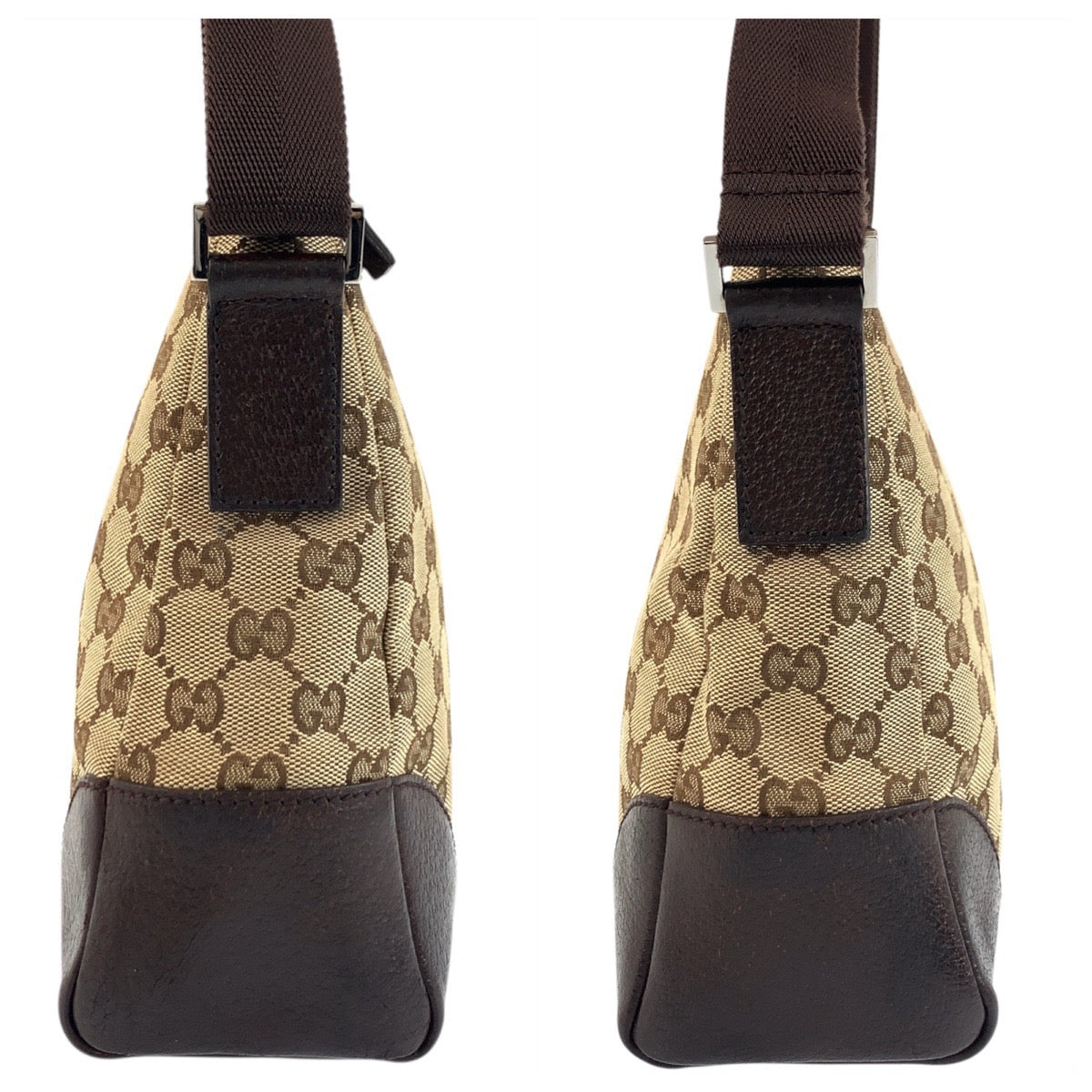 GUCCI Shoulder Bag 114273 GG canvas, leather Beige brown Shoulder Bag Messenger bag Women Used Authentic