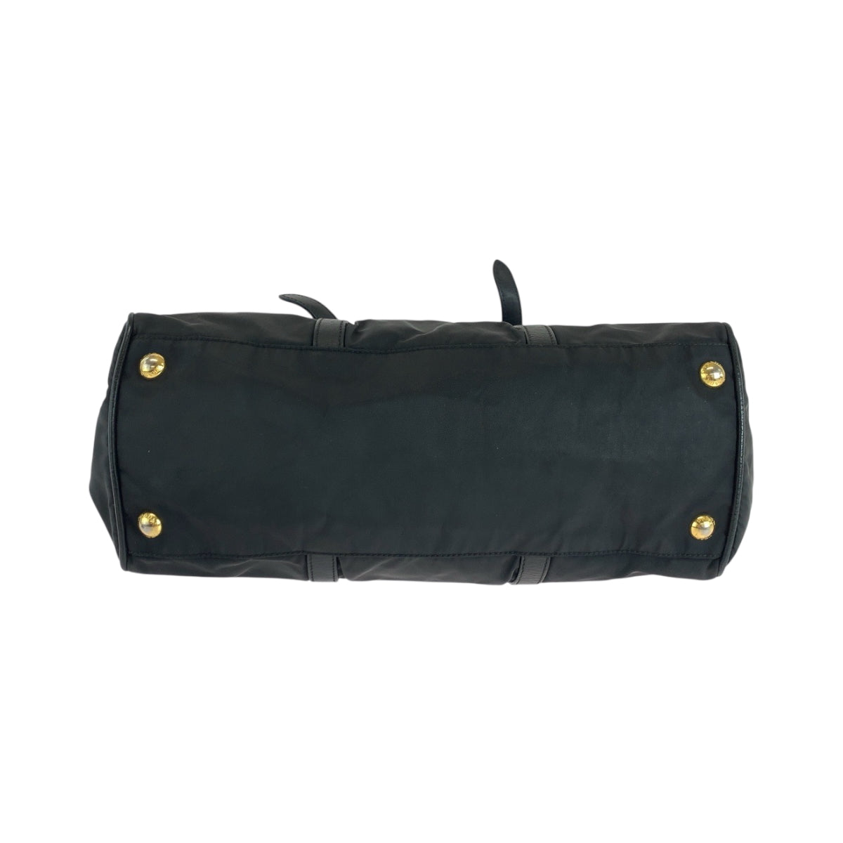 PRADA Shoulder Bag BN1607 Nylon Black GoldMetal Shoulder Bag Tote Bag Test logo Women Used Authentic