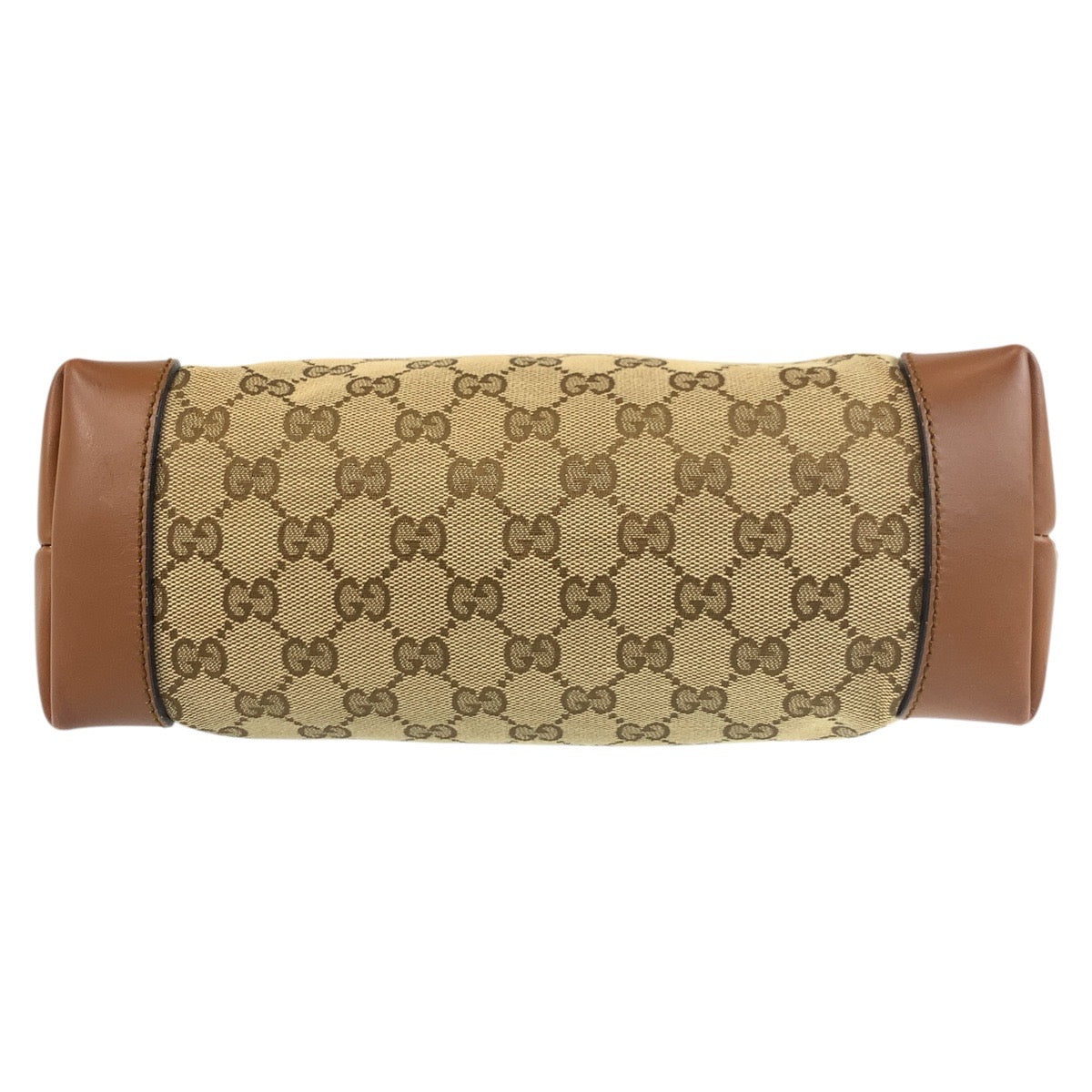 GUCCI Shoulder Bag 337598 GG canvas, leather Beige Brown SilverMetal Shoulder Bag Messenger bag Women Used Authentic