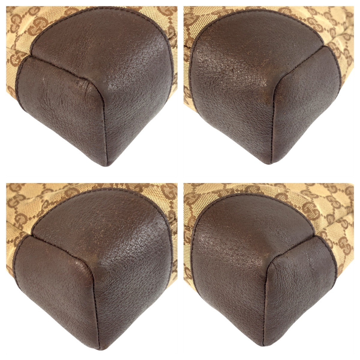 GUCCI Shoulder Bag 114273 GG canvas, leather Beige Brown SilverMetal Shoulder Bag Messenger bag Women Used Authentic