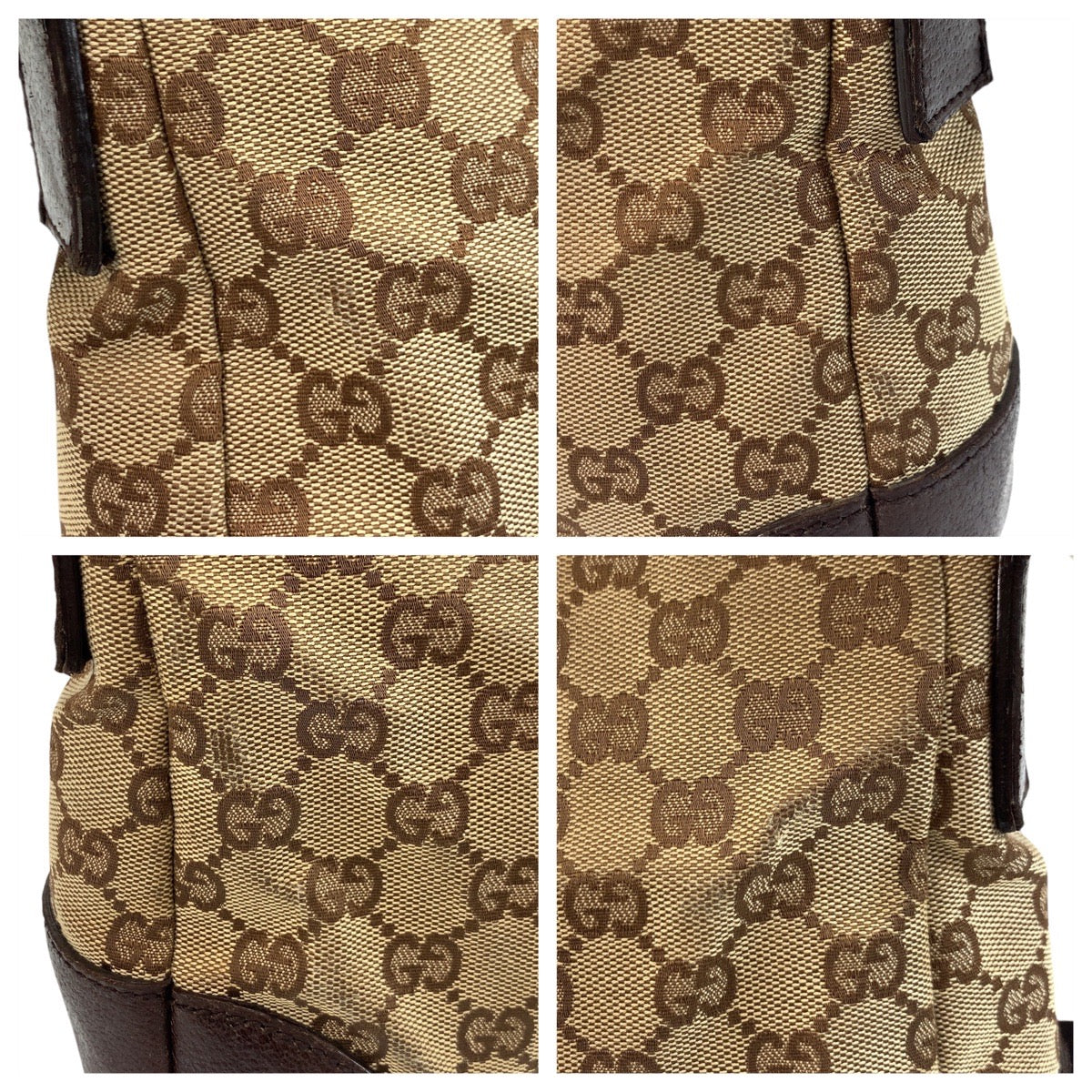 GUCCI Shoulder Bag 114273 GG canvas, leather Beige Brown SilverMetal Shoulder Bag Messenger bag Women Used Authentic
