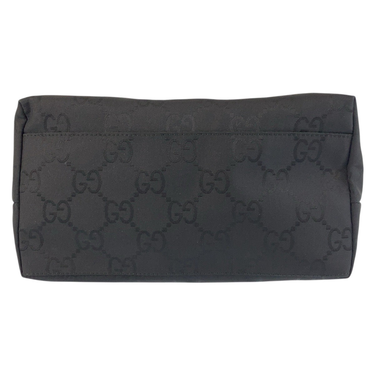 GUCCI Shoulder Bag 001 3386 GG canvas Black SilverMetal Women Used Authentic
