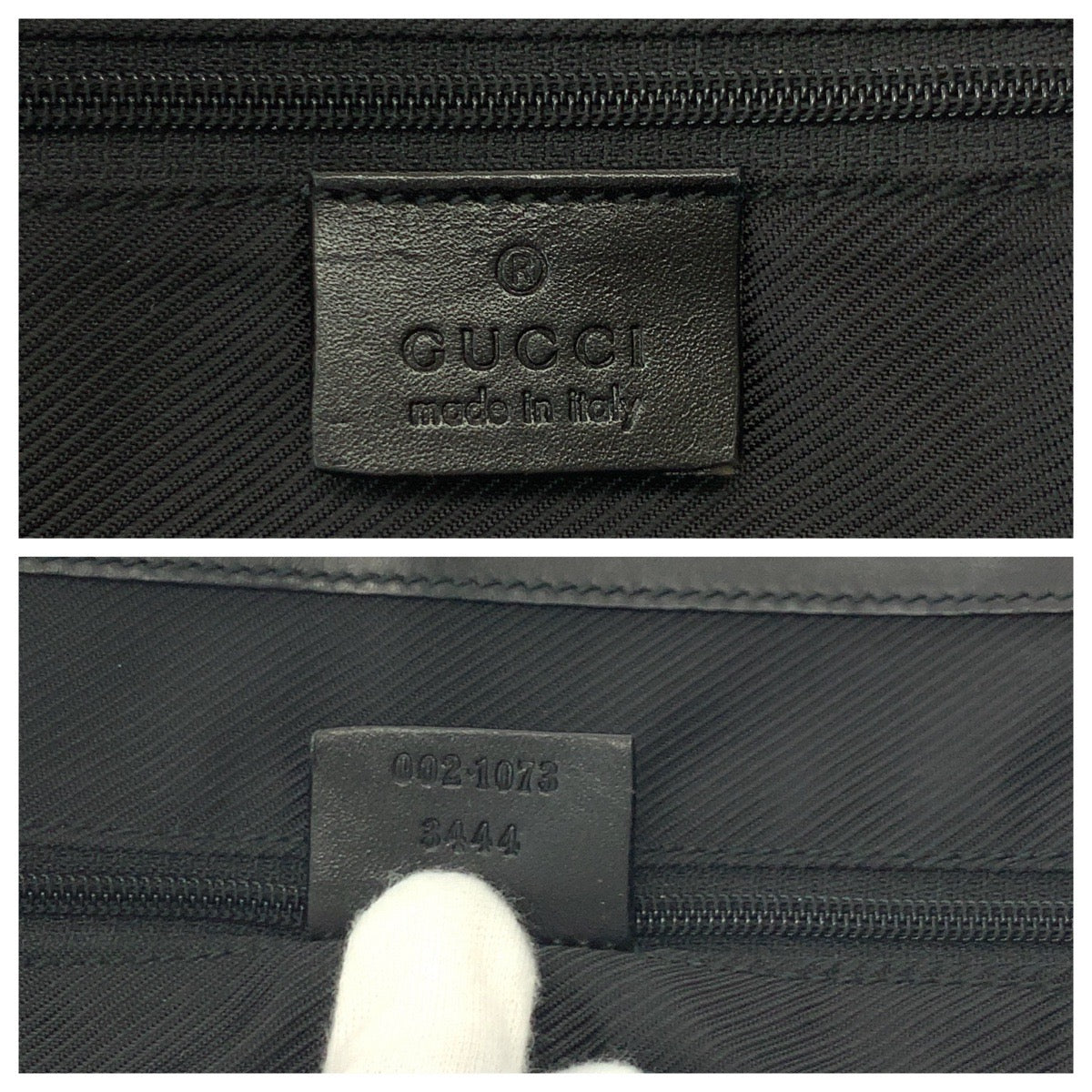 GUCCI Shoulder Bag 002 1073 GG canvas Black SilverMetal Shoulder Bag handbag Jackie Women Used Authentic