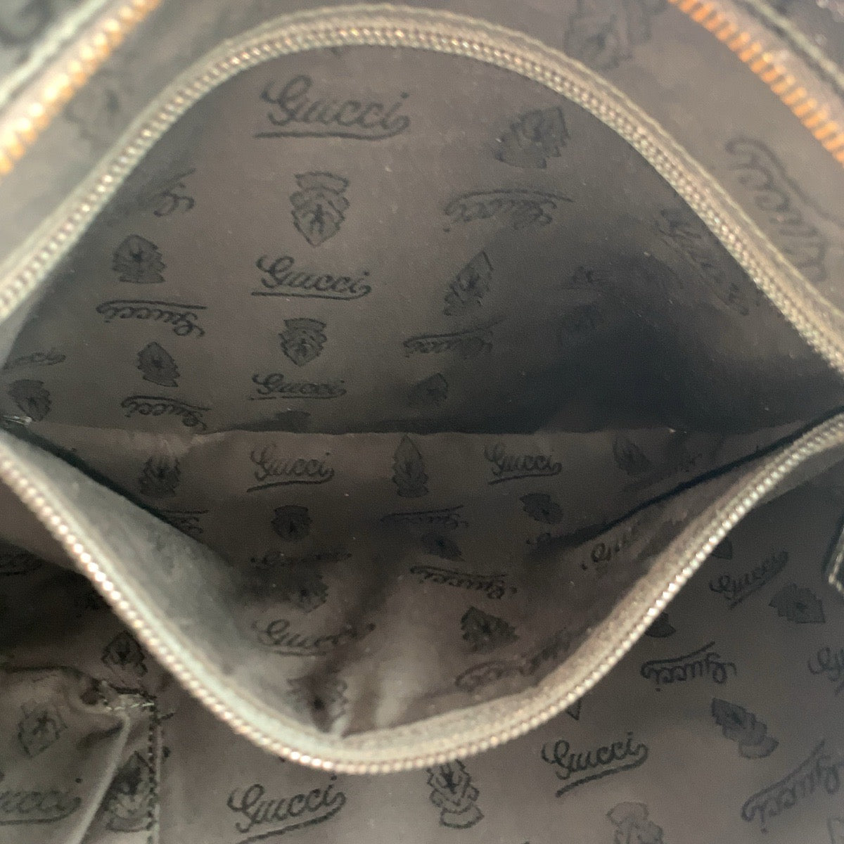 GUCCI Shoulder Bag 201446 PVC Black SilverMetal Shoulder Bag Messenger bag GG implementation Women Used Authentic