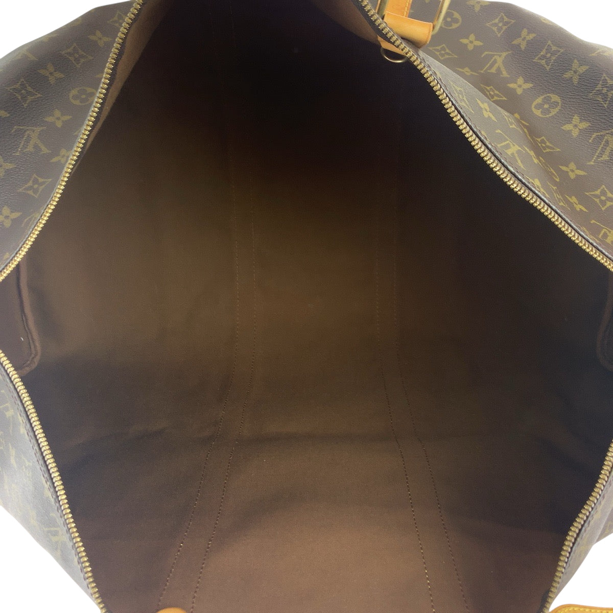 LOUIS VUITTON Shoulder Bag M41412 PVC Brown Gold Metal Shoulder Bag Boston Duffel bag 2way Monogram Keepall 60 bandouliere Women Used Authentic