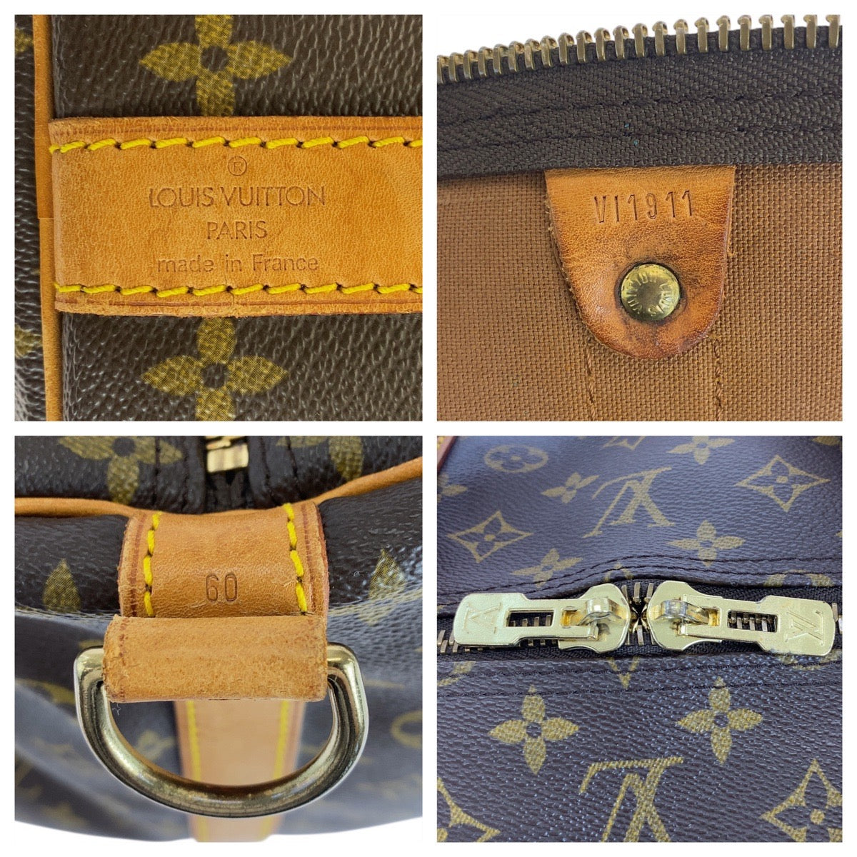 LOUIS VUITTON Boston Duffel bag M41412 PVC, Leather Brown Gold Metal Boston Duffel bag Shoulder Bag 2way Monogram Keepall bandouliere60 mens(Unisex) Used Authentic