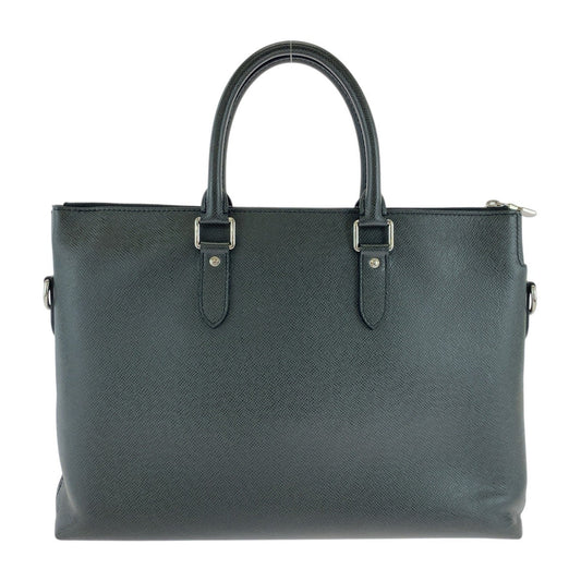 LOUIS VUITTON Business bag M33416 leather Black Silver Metal Business bag briefcase Taiga Anton mens Used Authentic