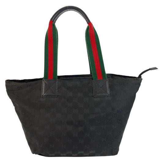 GUCCI Tote Bag 131230 GG canvas black Sherry line