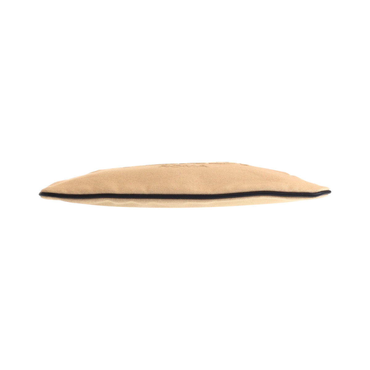 FENDI Clutch bag canvas Beige SilverMetal Clutch bag business bag pouch logo Women Used Authentic
