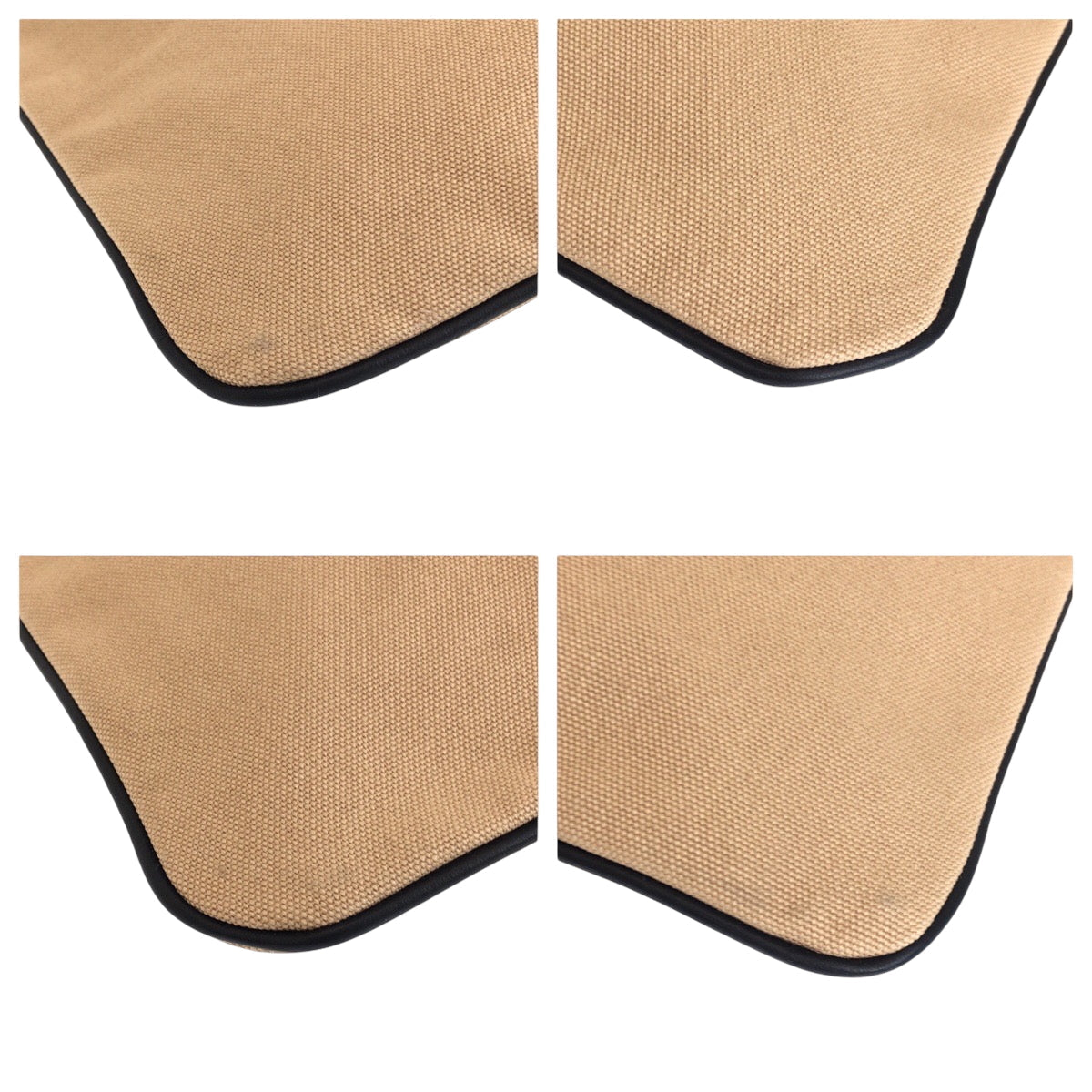 FENDI Clutch bag canvas Beige SilverMetal Clutch bag business bag pouch logo Women Used Authentic