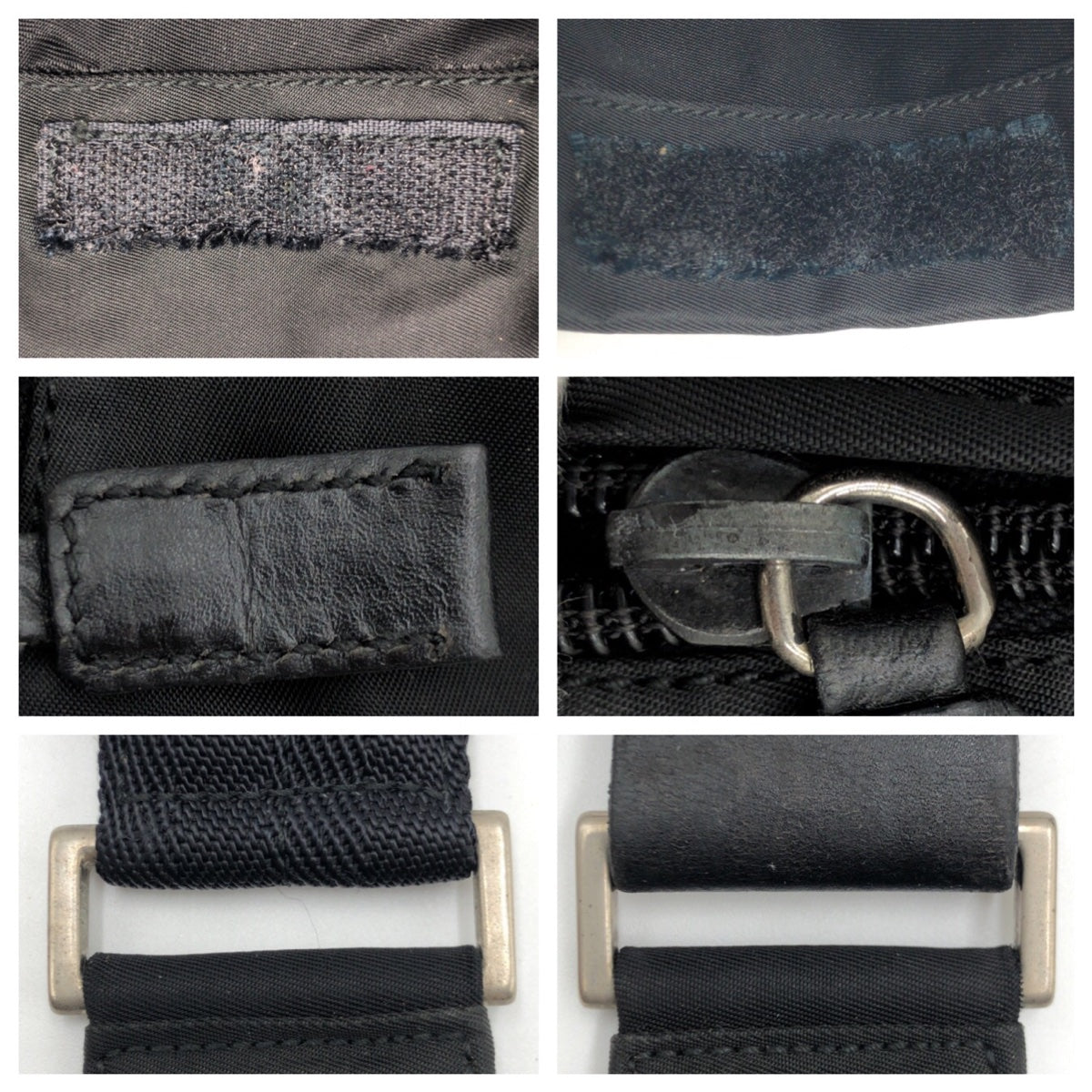 PRADA Shoulder Bag Nylon Black black Shoulder bag Messenger bag Test Triangle With logo Women Used Authentic