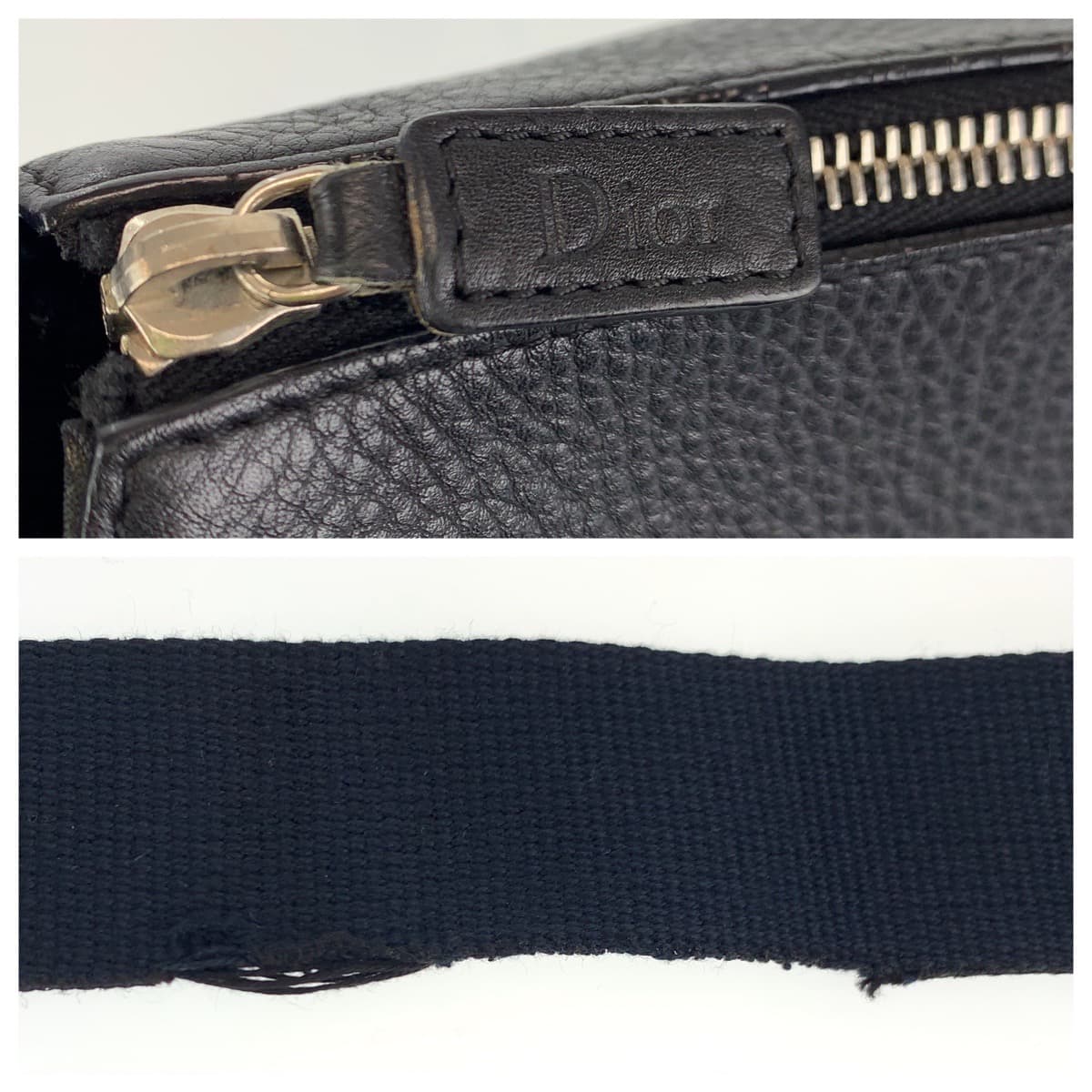 Dior Shoulder Bag canvas black Trotter Oblique