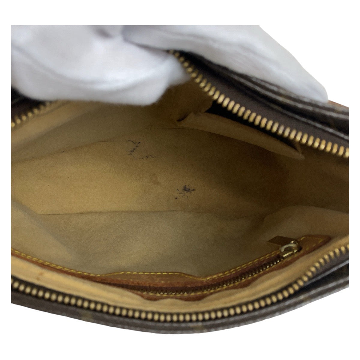 LOUIS VUITTON Shoulder Bag M51146 PVC, Leather Brown Gold Metal Shoulder Bag Monogram LoopingMM Women Used Authentic