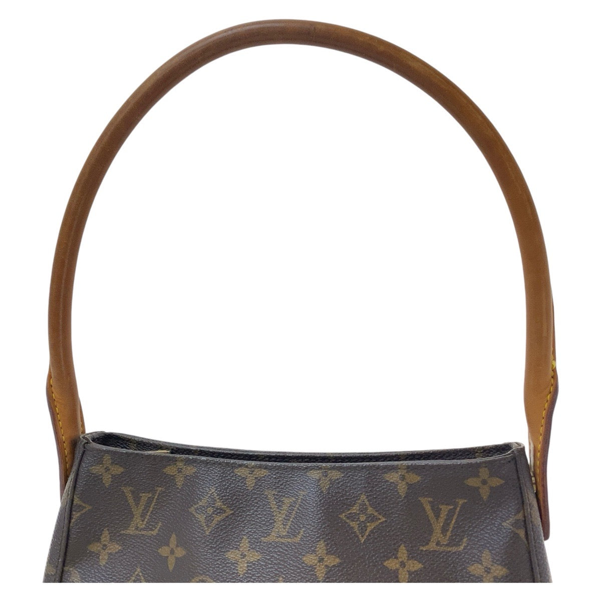 LOUIS VUITTON Shoulder Bag M51146 PVC, Leather Brown Gold Metal Shoulder Bag Monogram LoopingMM Women Used Authentic