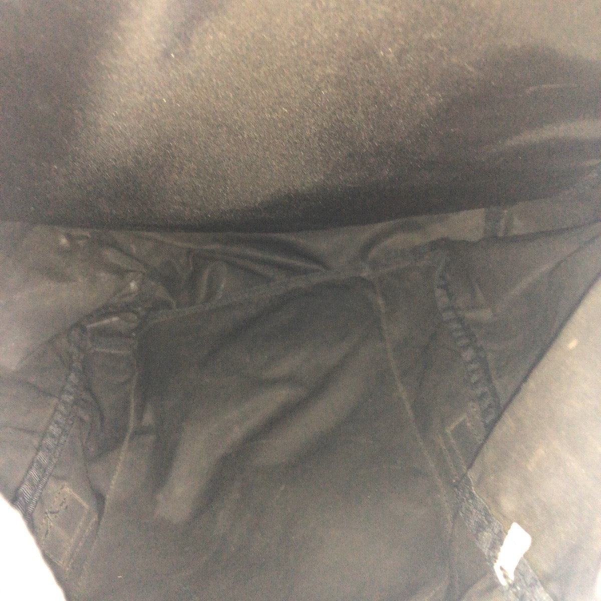 PRADA Backpack Nylon Black SilverMetal Backpack Unisex Test Triangle With logo Women Used Authentic