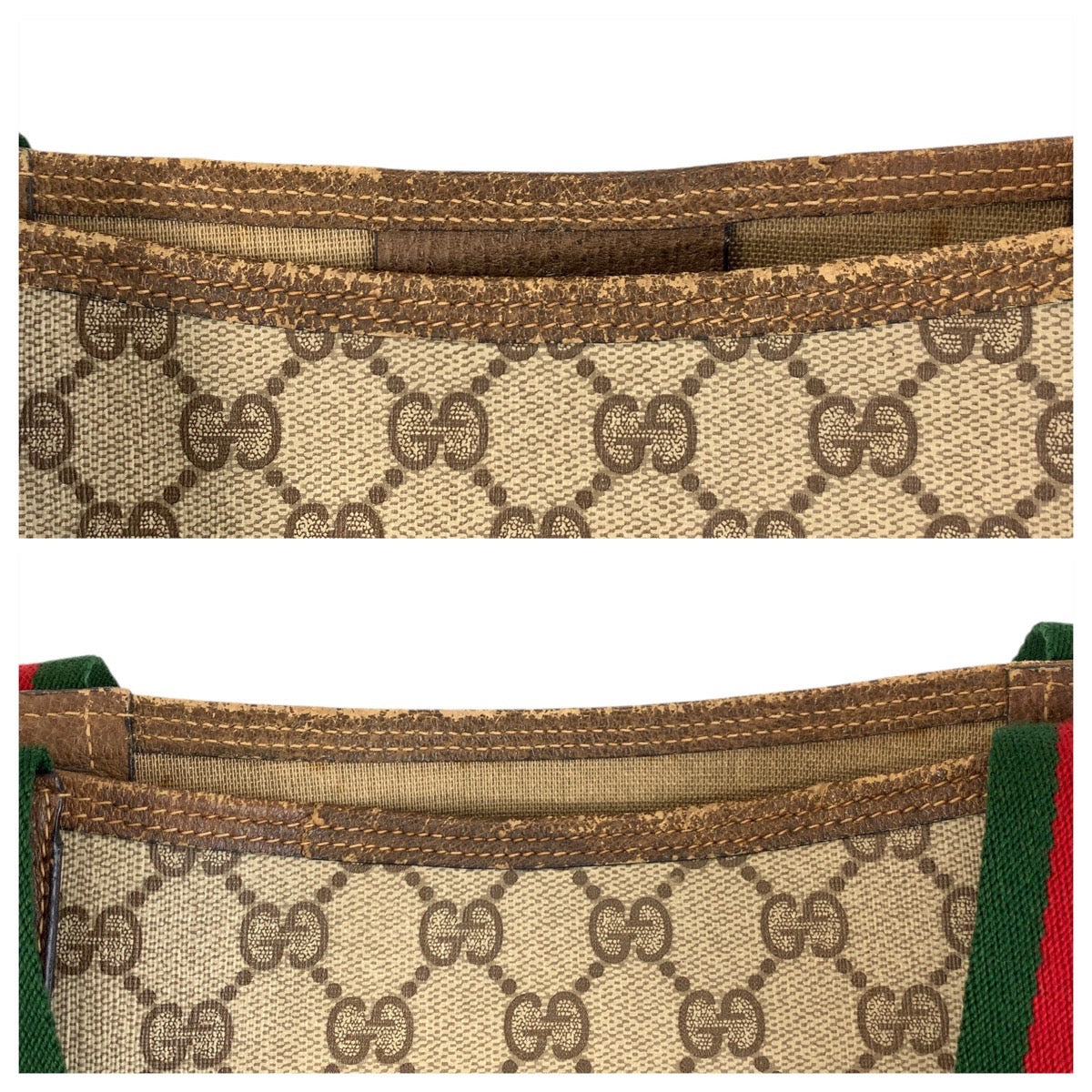 GUCCI Tote Bag 39 02 003 GG Supreme Canvas Beige brown Tote Bag Shoulder Bag Sherry Line Old Gucci Women Used Authentic