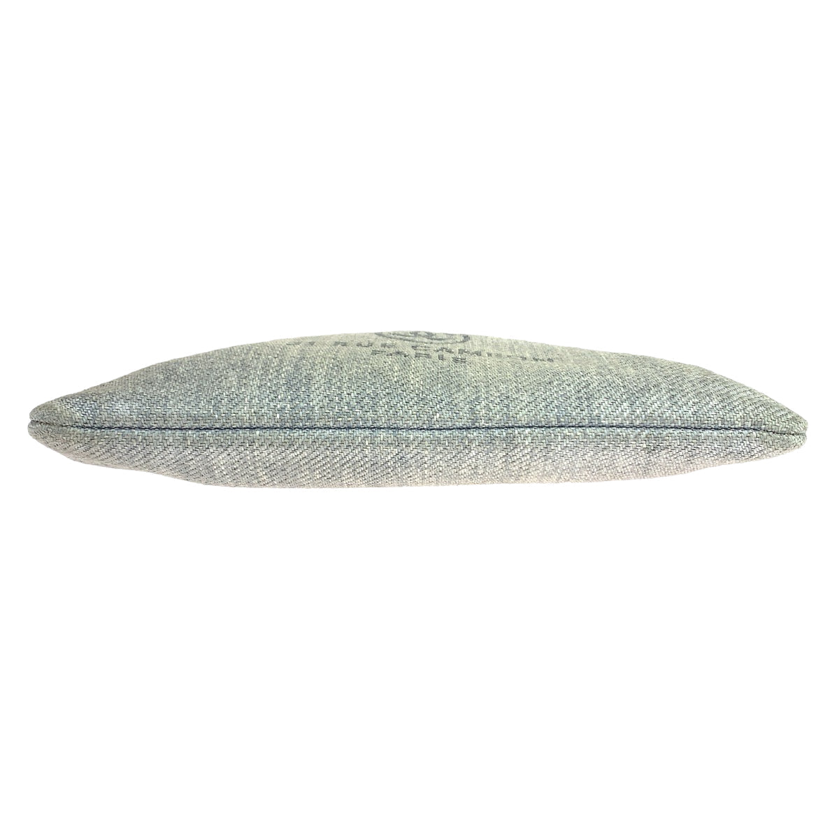 CHANEL Clutch bag canvas Grey SilverMetal Clutch bag business bag pouch Cruise line Deauville COCO Mark Women Used Authentic