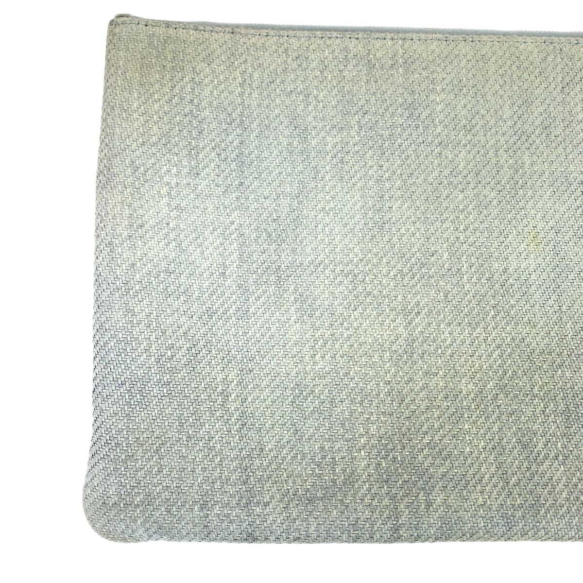 CHANEL Clutch bag canvas Grey SilverMetal Clutch bag business bag pouch Cruise line Deauville COCO Mark Women Used Authentic