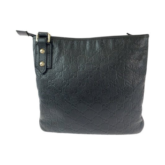 GUCCI Shoulder Bag 239347 leather Black SilverMetal Shoulder Bag pochette Guccisima Women(Unisex) Used Authentic