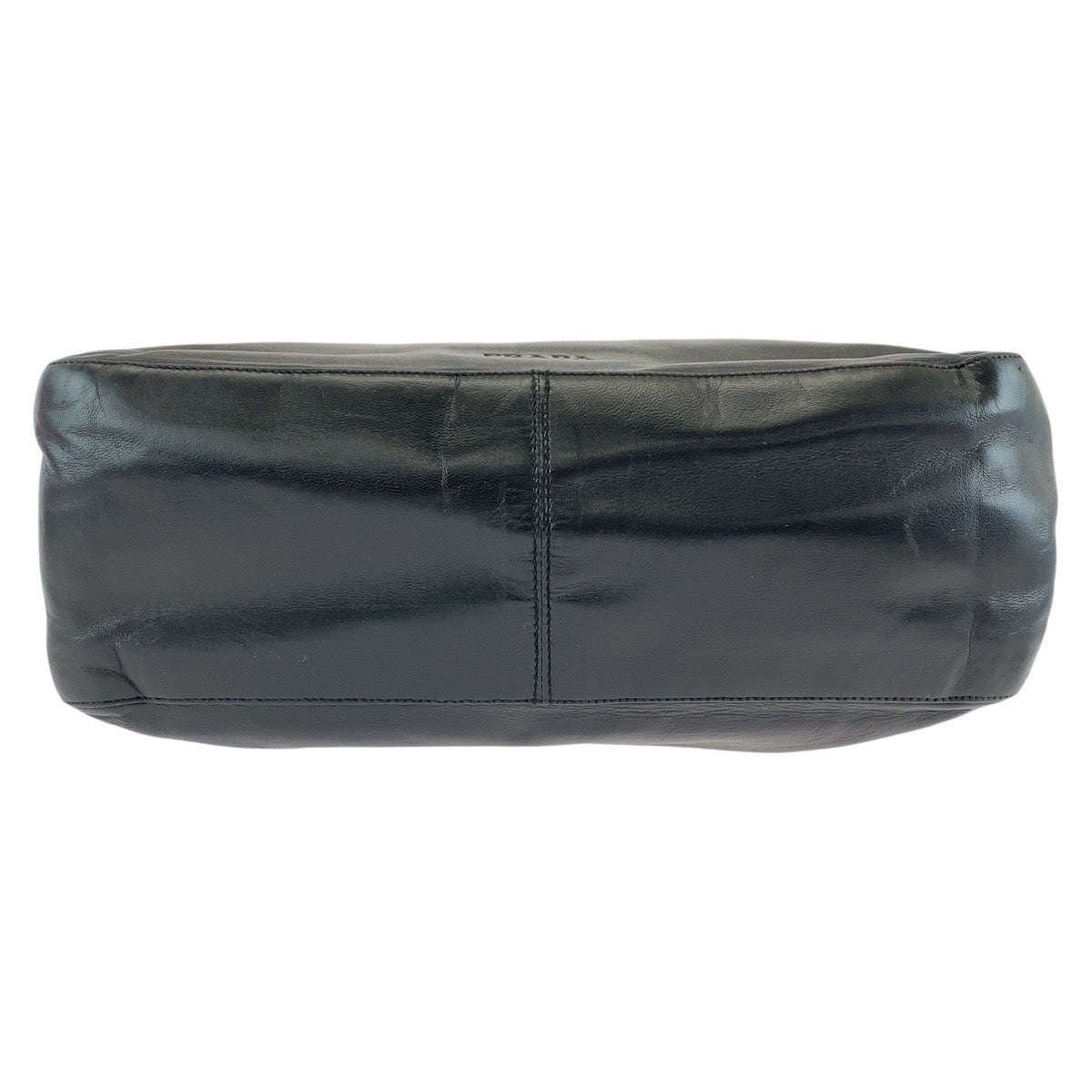 PRADA Tote Bag Leather, Plastic Black Silver Metal Tote Bag handbag Plastic Chain Women Used Authentic