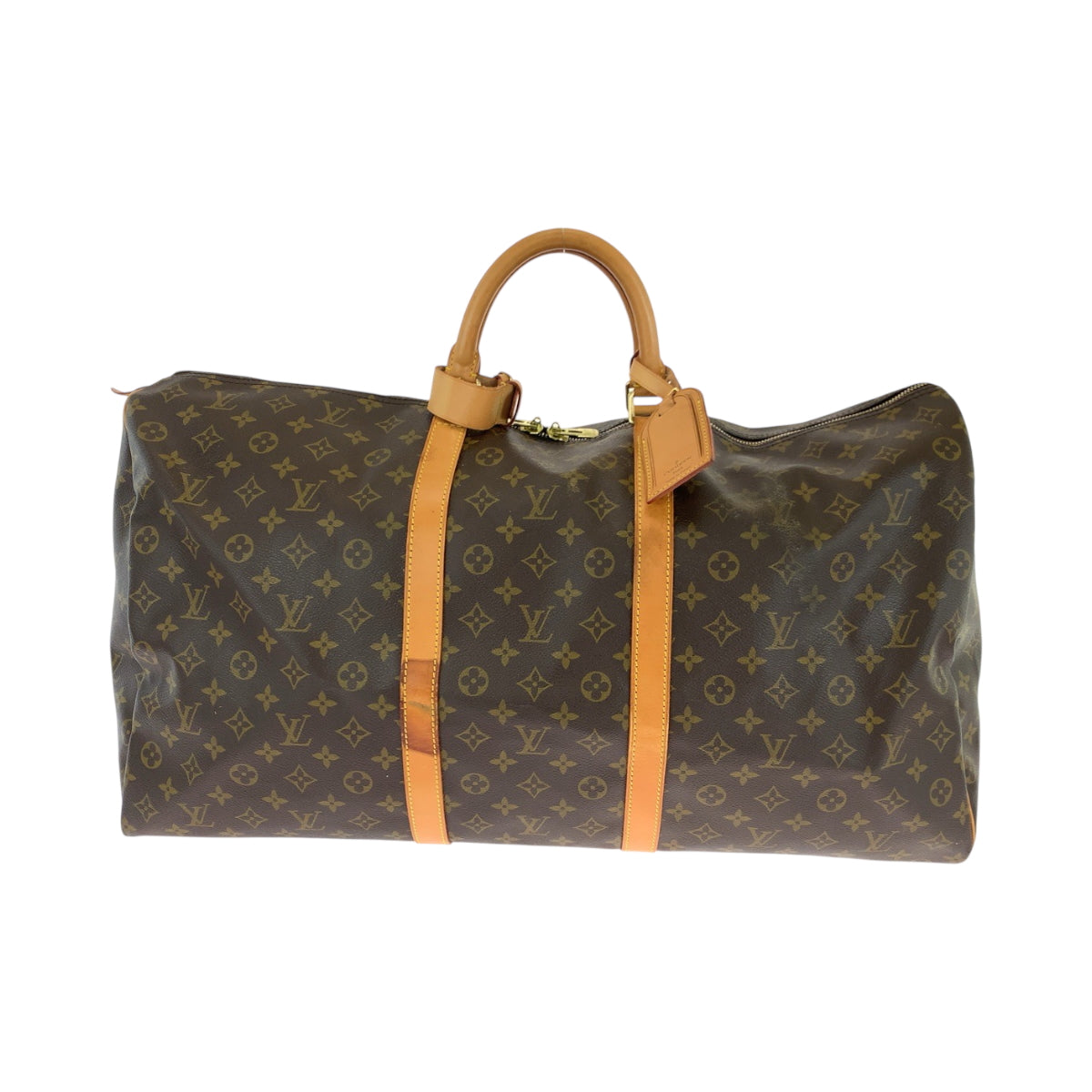 LOUIS VUITTON Boston Duffel bag M41422 PVC Brown Gold Metal Boston Duffel bag Handbag Monogram Keepall 60 Women Used Authentic
