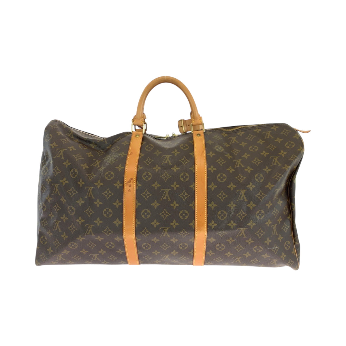 LOUIS VUITTON Boston Duffel bag M41422 PVC Brown Gold Metal Boston Duffel bag Handbag Monogram Keepall 60 Women Used Authentic